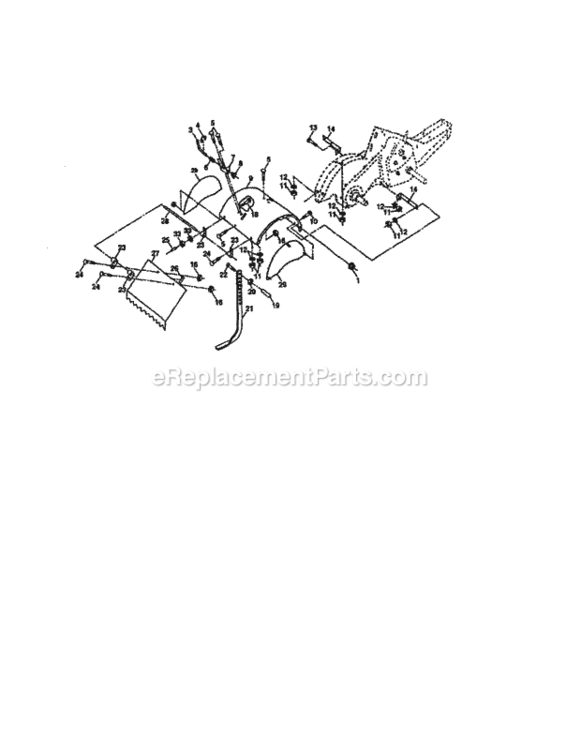 Page C Diagram and Parts List for  Craftsman Tiller