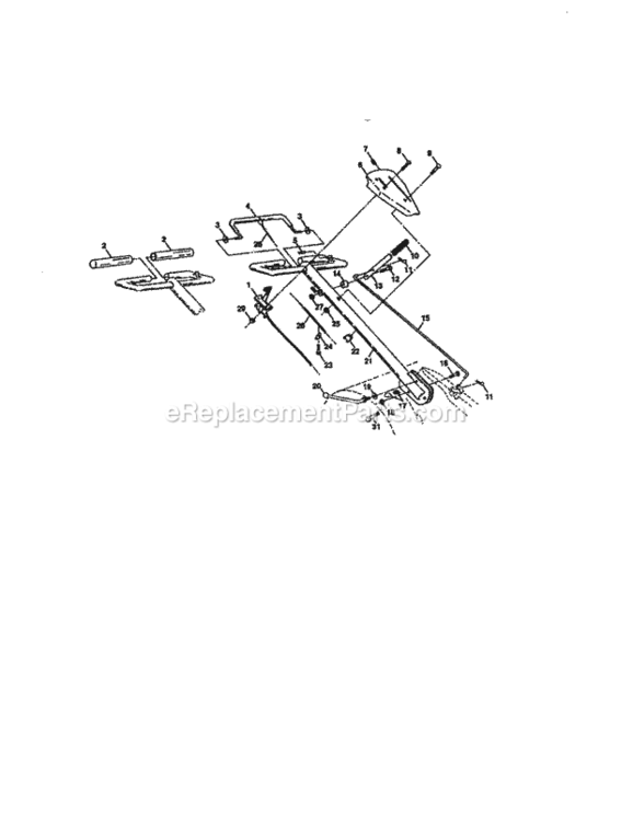 Page G Diagram and Parts List for  Craftsman Tiller
