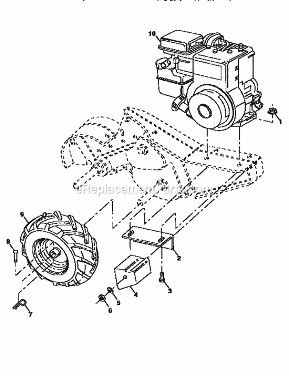 Page C Diagram and Parts List for  Craftsman Tiller