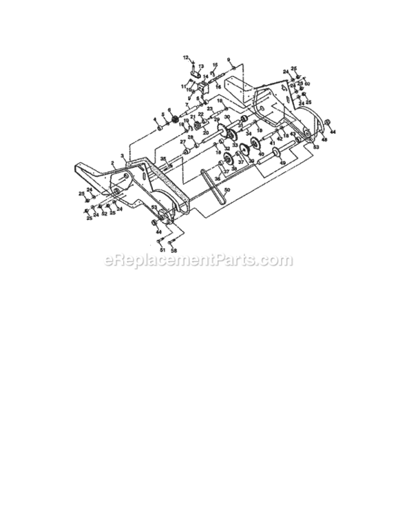 Page D Diagram and Parts List for  Craftsman Tiller
