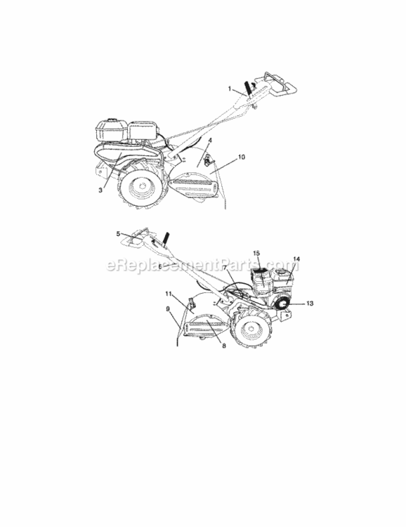 Page G Diagram and Parts List for  Craftsman Tiller