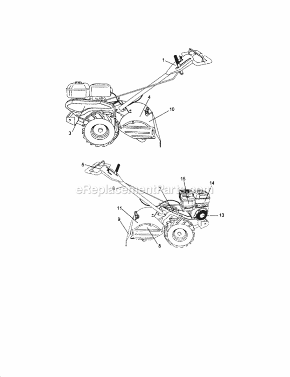 Page G Diagram and Parts List for  Craftsman Tiller