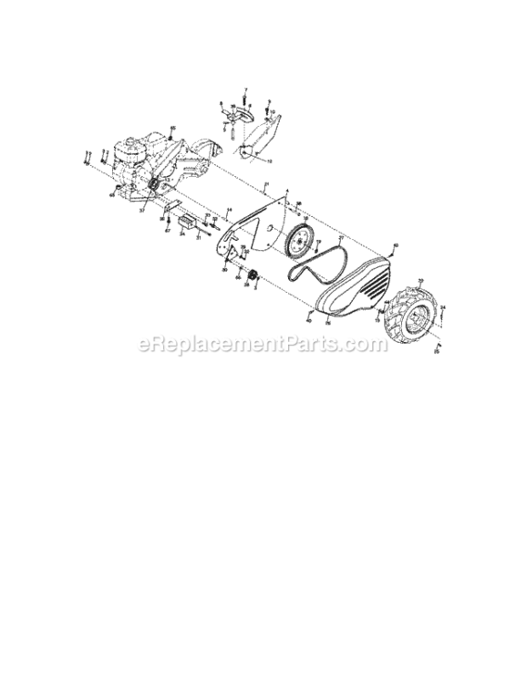 Page B Diagram and Parts List for  Craftsman Tiller