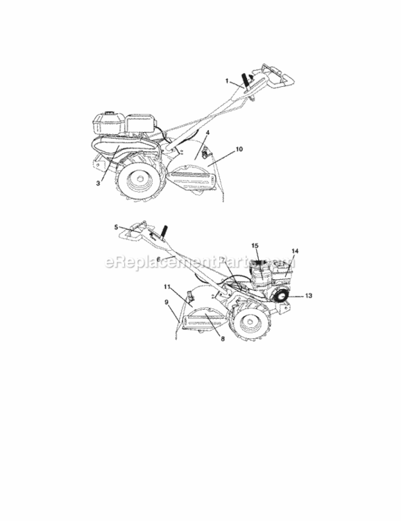 Page G Diagram and Parts List for  Craftsman Tiller
