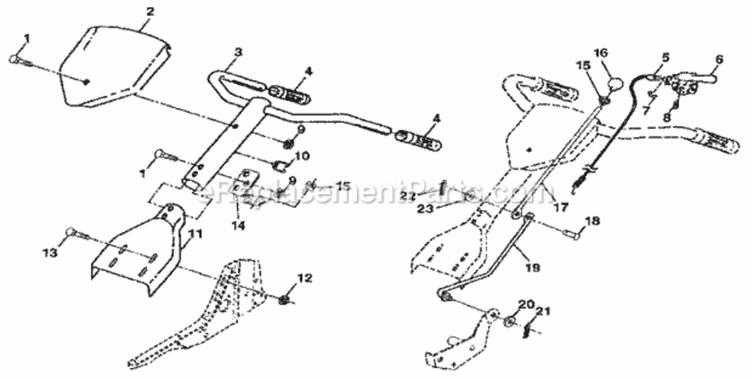 Page A Diagram and Parts List for  Craftsman Tiller