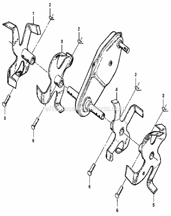 Page D Diagram and Parts List for  Craftsman Tiller