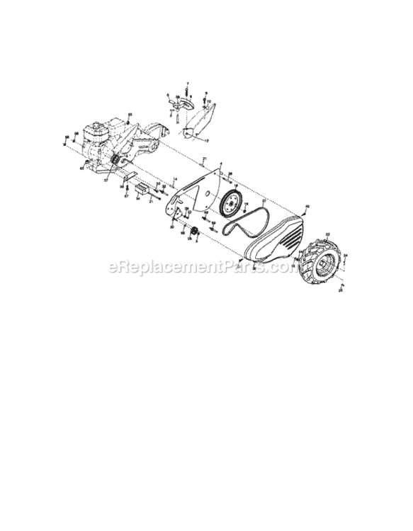 Page B Diagram and Parts List for  Craftsman Tiller