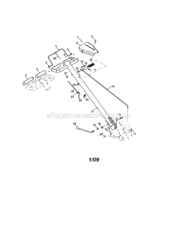 Page A Diagram and Parts List for  Craftsman Tiller