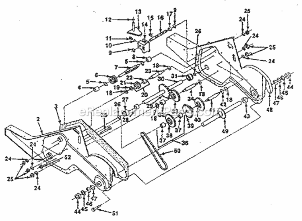 Page D Diagram and Parts List for  Craftsman Tiller