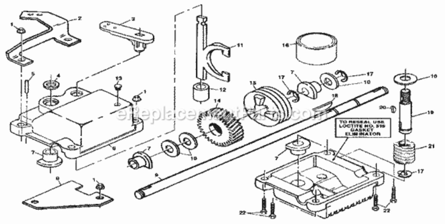 Page A Diagram and Parts List for  Craftsman Lawn Mower