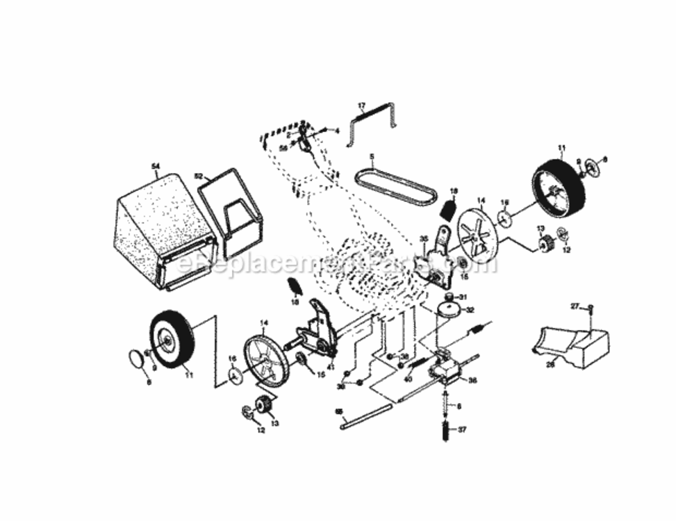 Page C Diagram and Parts List for  Craftsman Lawn Mower