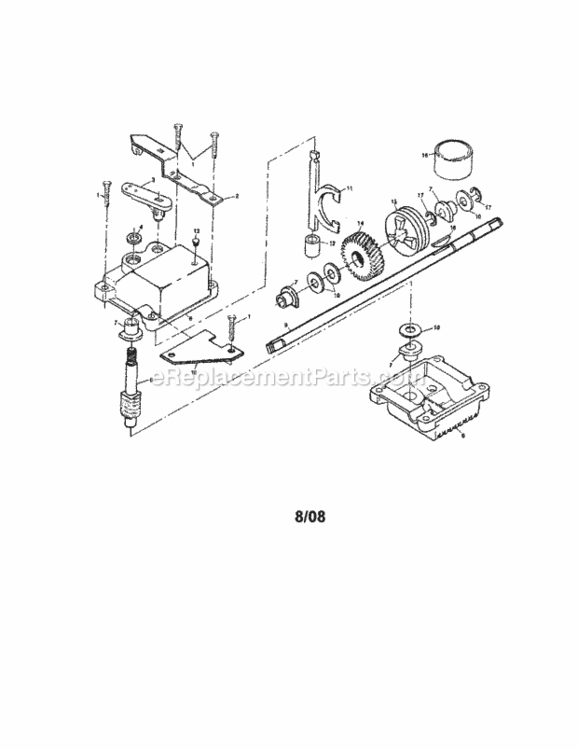 Page C Diagram and Parts List for  Craftsman Lawn Mower