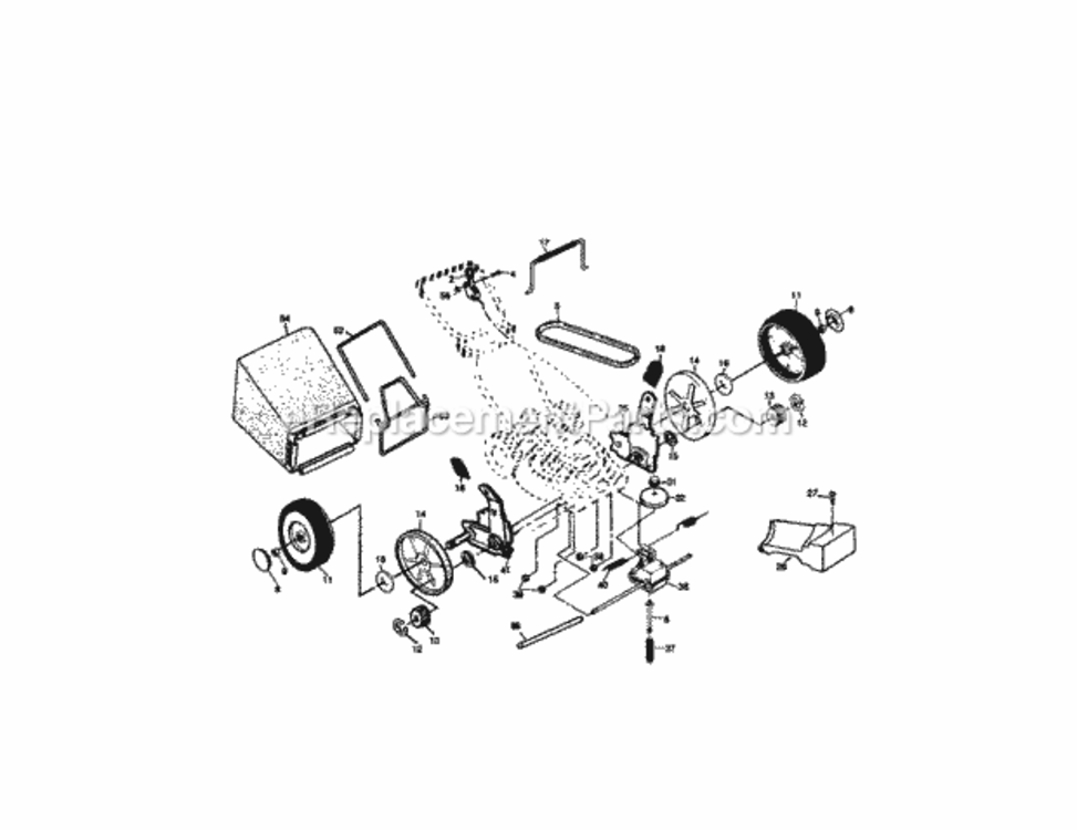 Page C Diagram and Parts List for  Craftsman Lawn Mower