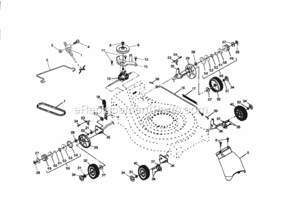Page B Diagram and Parts List for  Craftsman Lawn Tractor