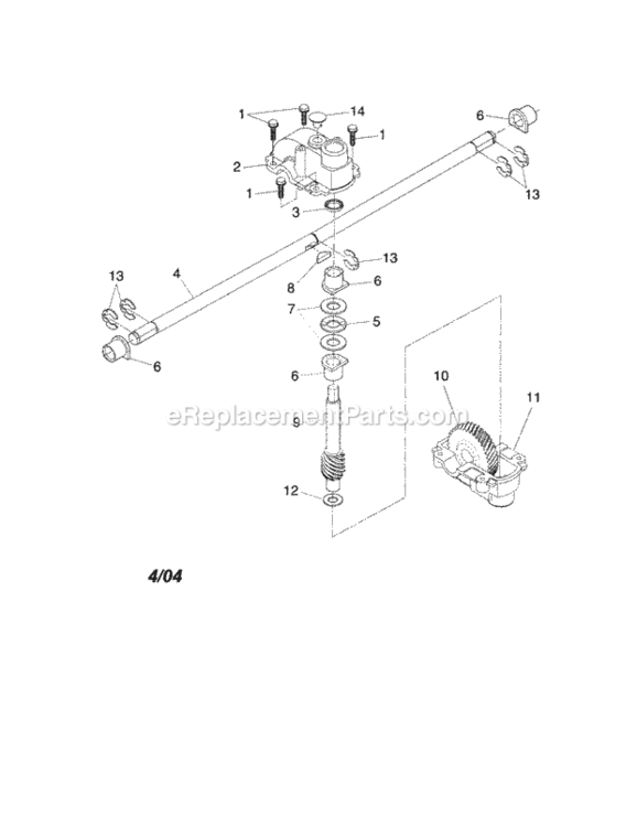 Page C Diagram and Parts List for  Craftsman Lawn Tractor