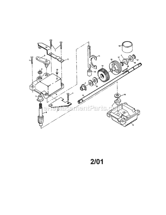 Page C Diagram and Parts List for  Craftsman Lawn Mower