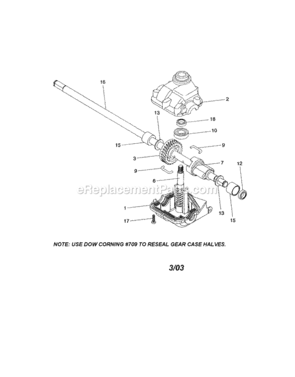 Page C Diagram and Parts List for  Craftsman Lawn Mower