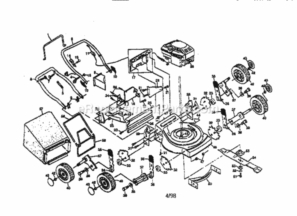 Page A Diagram and Parts List for 917387380  Craftsman Lawn Mower