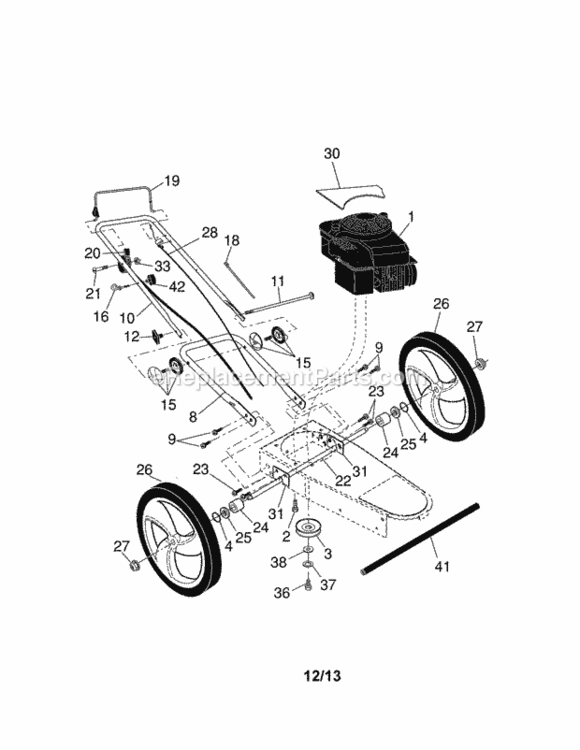 Page A Diagram and Parts List for 917773746  Craftsman Trimmer