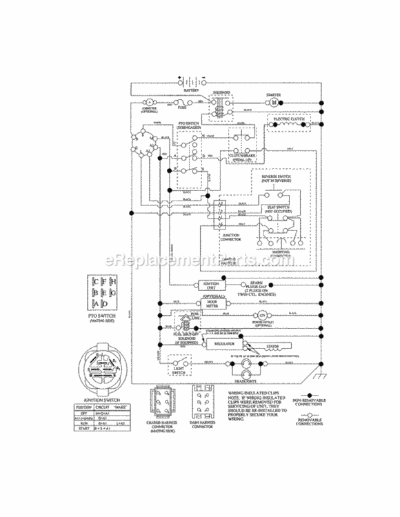 Page K Diagram and Parts List for  Craftsman Lawn Tractor