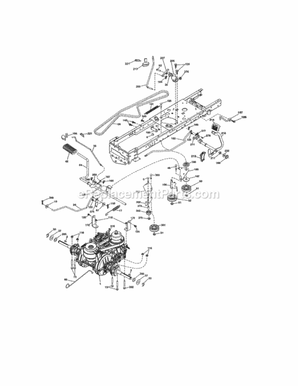 Page C Diagram and Parts List for  Craftsman Lawn Tractor