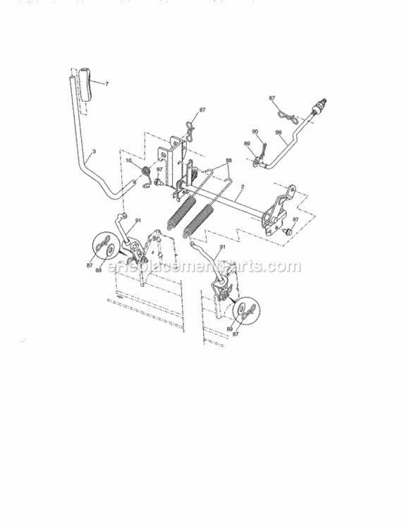 Page G Diagram and Parts List for  Craftsman Lawn Tractor
