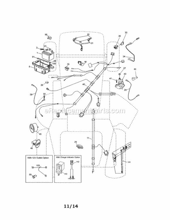Page A Diagram and Parts List for  Craftsman Lawn Tractor