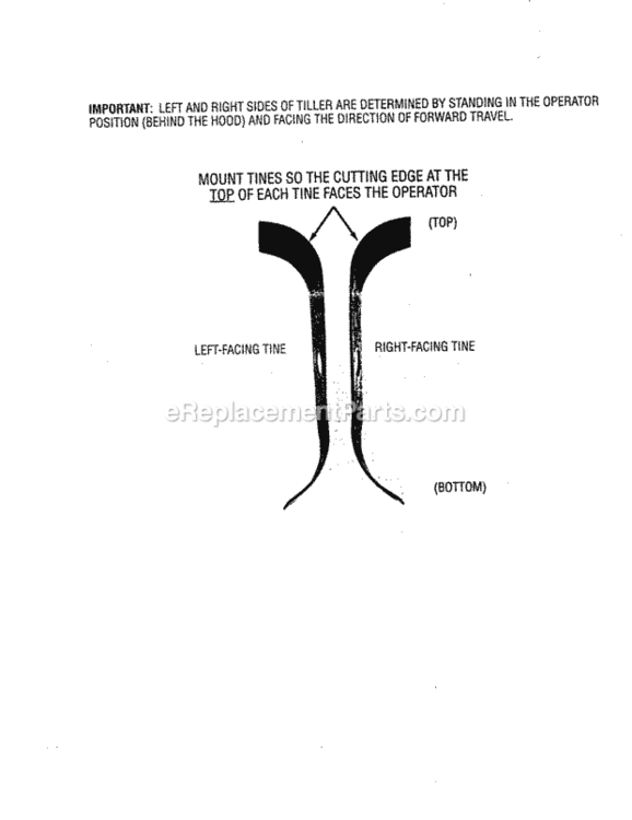 Page H Diagram and Parts List for  Craftsman Tiller