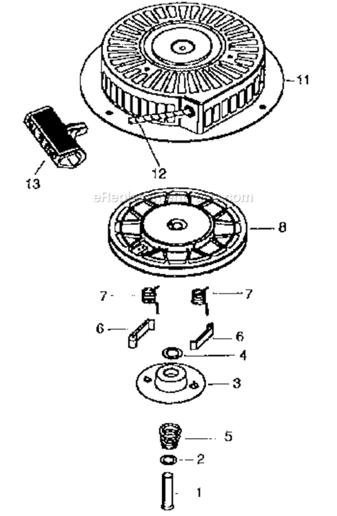 Page C Diagram and Parts List for  Craftsman Chipper Shredder