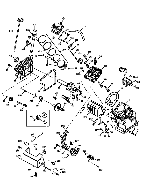 Engine 143.975501 (71/143) Diagram and Parts List for  Craftsman Engine