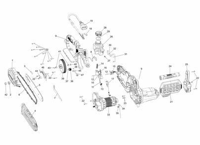 Diagram Diagram and Parts List for Type 1 Craftsman Chainsaw