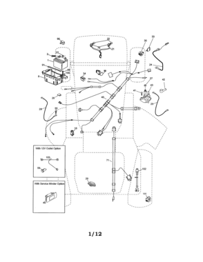 Electrical Diagram and Parts List for  Craftsman Lawn Tractor