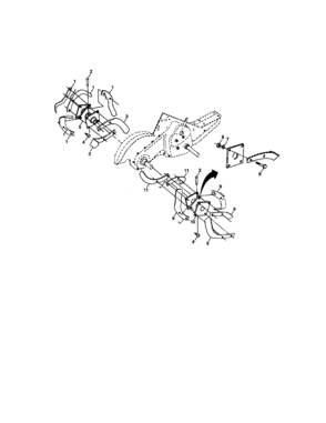 Tine Assembly Diagram and Parts List for  Craftsman Tiller