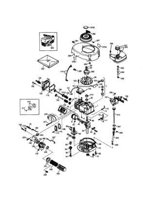 Craftsman 4-cycle Engine Diagram and Parts List for 143995500  Craftsman Engine