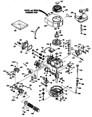 Replacement Parts Diagram and Parts List for  Craftsman Engine