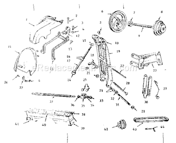 Page D Diagram and Parts List for  Craftsman Lathe