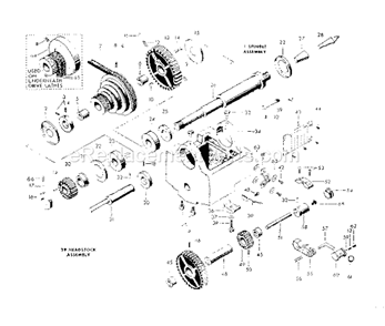 Page A Diagram and Parts List for  Craftsman Lathe
