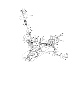 Steering Diagram and Parts List for  Craftsman Lawn Tractor