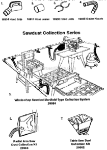 Accessories_And_Sawdust_Collection_Series Diagram and Parts List for  Craftsman Utility Vacuum