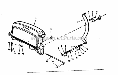 Guard Assembly Diagram and Parts List for  Craftsman Chop Saw