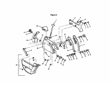 Guard Diagram and Parts List for  Craftsman Chop Saw