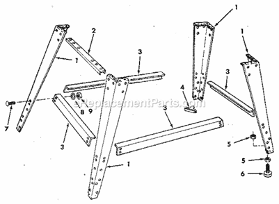 Figure 10-Leg Set (Model ... Diagram and Parts List for  Craftsman Chop Saw