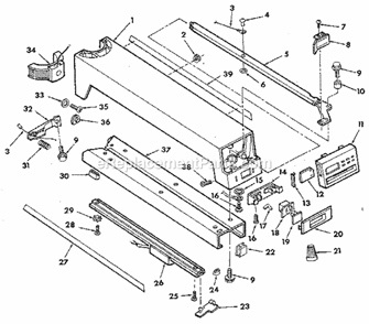 Figure 6-Arm Assembly Diagram and Parts List for  Craftsman Chop Saw