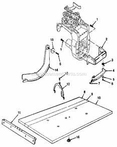Figure 11 Diagram and Parts List for  Craftsman Chop Saw