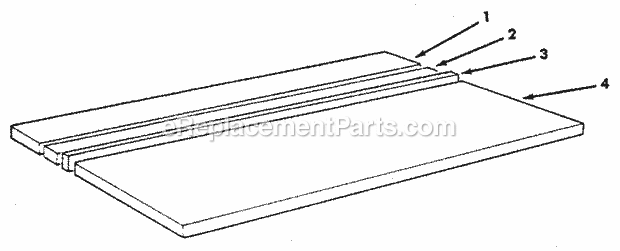 Figure 8 - Table Assembly Diagram and Parts List for  Craftsman Chop Saw