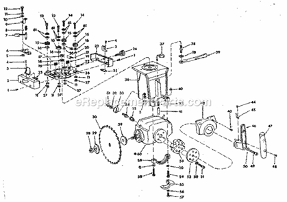 Yoke Assembly Diagram and Parts List for  Craftsman Chop Saw