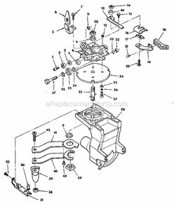 Yoke Assembly Diagram and Parts List for  Craftsman Chop Saw