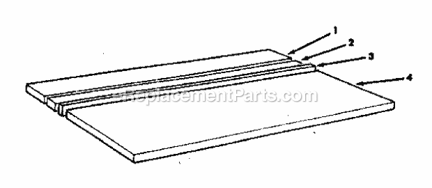 Table Assembly Diagram and Parts List for  Craftsman Chop Saw