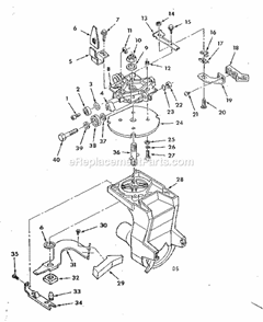 Page D Diagram and Parts List for  Craftsman Chop Saw