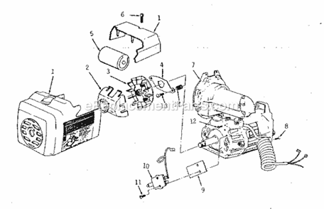 Page I Diagram and Parts List for  Craftsman Chop Saw